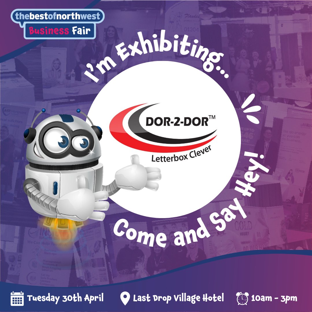🎉 <a href="/Dor2DorBolton/">Dor-2-Dor (Bury & Bolton)</a> is hitting #BONWBusinessFair this April!
Dive into the world of Leaflet Distribution &amp; Marketing with premium printing &amp; design.
📅 April 30 | ⏰ 10-3 | 📍 Last Drop Village.
Get ready for a day of networking &amp; inspiration!
#NetworkingOpportunity