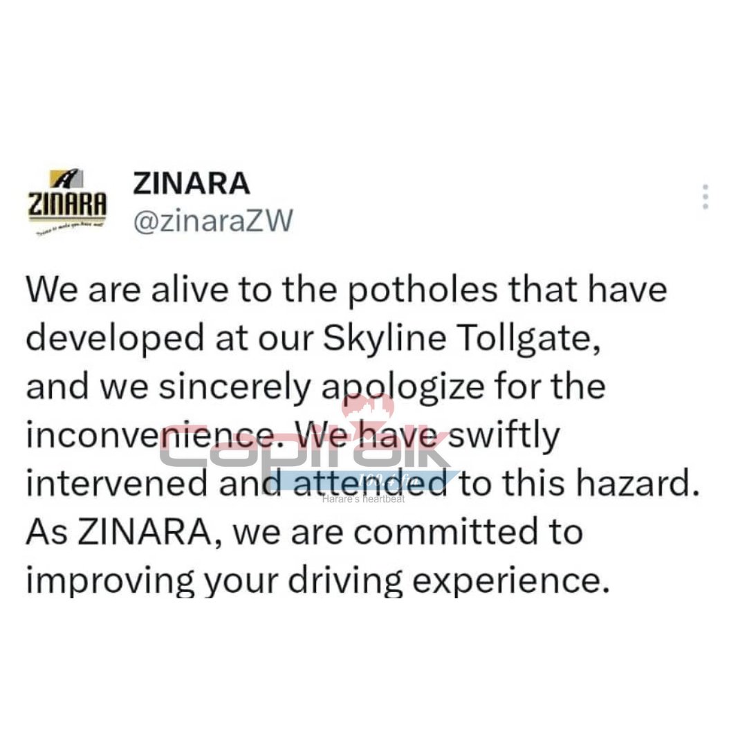 capitalkfm's tweet photo. Zimbabwe National Road Administration- ZINARA filling up potholes at Skyline tollgate following concerns by motorists.
#roadandrehabilitation #HararesHeartBeat #keepit100point4fm https://t.co/bJu2Xqs6fp