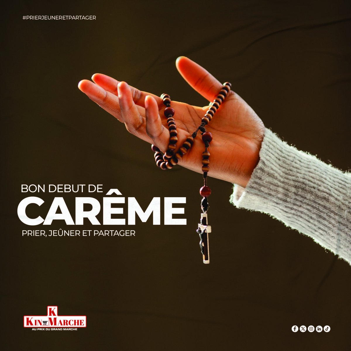 KIN MARCHE souhaite un bon début de carême à la communauté Catholique !

#kinmarche #RDC #Carême #supermarche