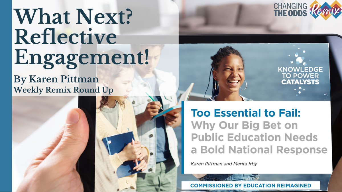 In this week's Remix Roundup @KarenPittman discusses what she has been hearing, sharing one example of an ongoing email exchange w/ Jim Bailey, Co-Founder and Executive Director at @rocktreesky ➡ bit.ly/3I0Uusr #TooEssentialToFail #youthdevelopment