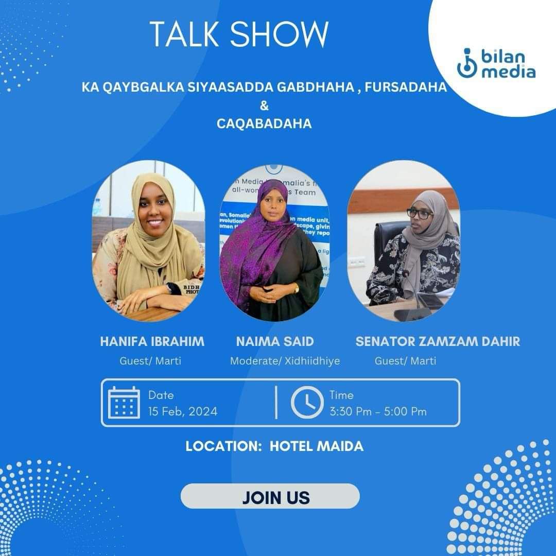 Gabdhaha waa inay u diyaar Garooban ka qeybgalka horumarka dalkooda oo ay Siyaasada qeyb ka noqdaan.