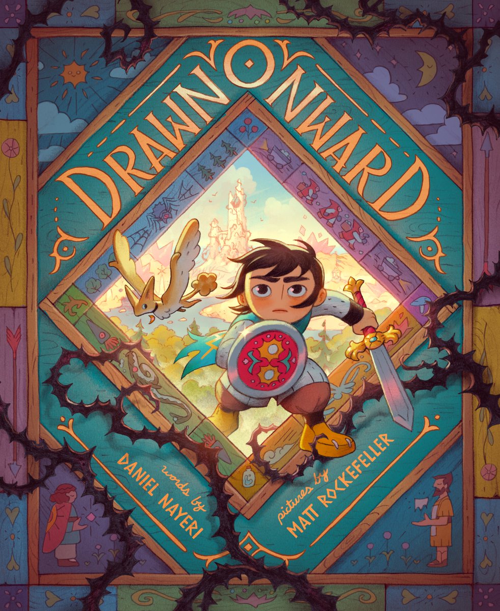 The ensorcelling cover of DRAWN OWNWARD is revealed! A fantasy picture book re: a grieving boy who’s lost hope and braves the dark forest in search of his mom—told entirely in palindromes. Art by the wizard @mcrockefeller is an absolute wonder. Can’t wait to share it 10/8!