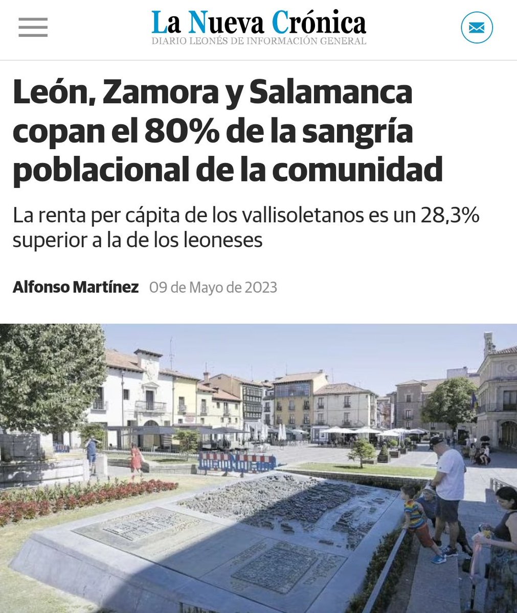 CarlosJSalgado's tweet image. Para #Salamanca, #Zamora y #Leonesp mantenerse en CyL es una ruina.

👉 Tras cuatro décadas parece comprobado que el proyecto autonómico birregional de Castilla y León no funciona para la Región Leonesa.

🦁 La lógica incita a formar una comunidad autónoma de la Región Leonesa.