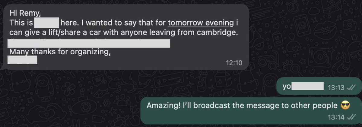 To those of you coming to the <a href="/joinFounden/">Founden - the founders' den</a> poker home game tomorrow (lu.ma/x9h21too) from Cambridge - there is an option to tag along an insane founder if you want. DM and I'll put you in touch