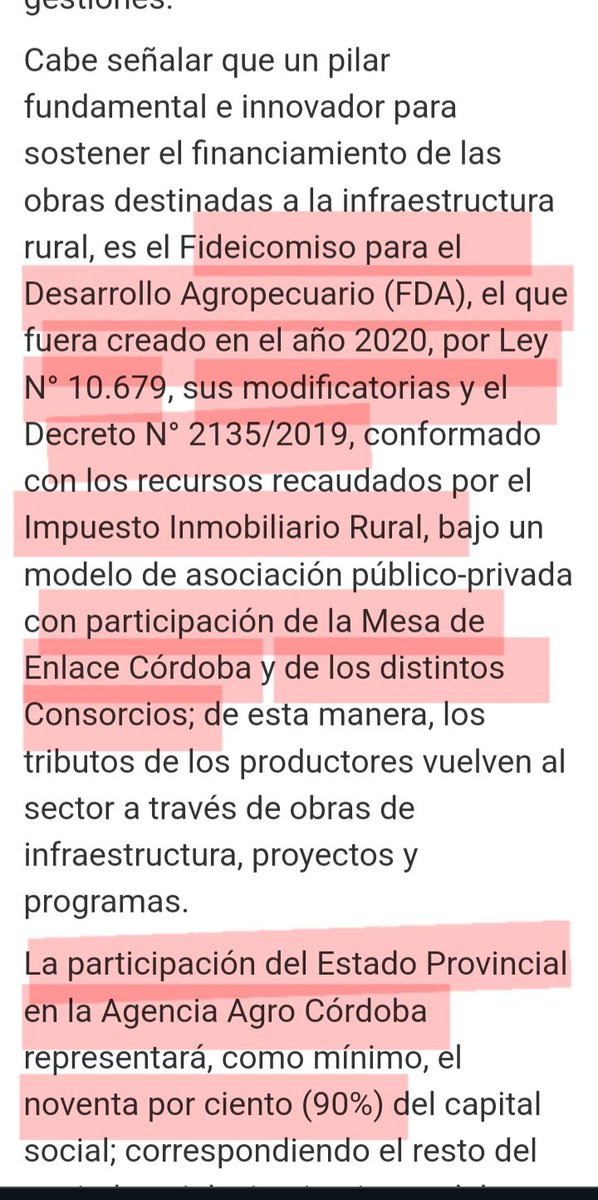 Sabias que?
En Córdoba hay 10 Agencias Provinciales con fondos de casi 700 mil millones de pesos que NO PASAN por el Tribunal de Cuenta?
La última creada en 2020, AGENCIA AGRO con un FONDO FIDUCIARIO: Fideicomiso para el Desarrollo del Agro con participación 90% del Estado
Sigue