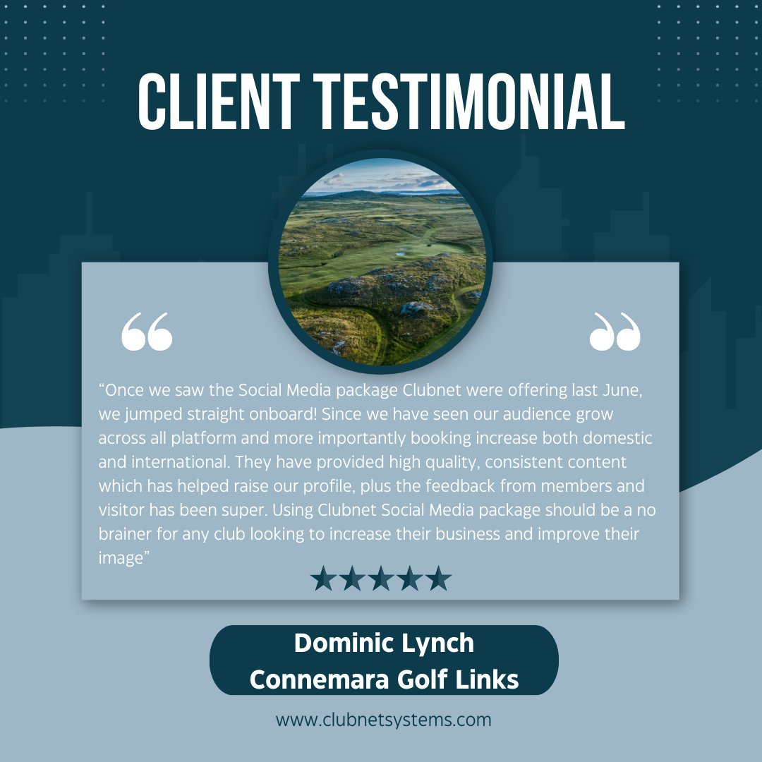Connemara Golf Links recently shared a testimonial showcasing the impact of partnering with ClubNet Systems. By enhancing their digital presence, they experienced a significant increase in bookings. 📈💻 If you would like to know more simply get in touch today