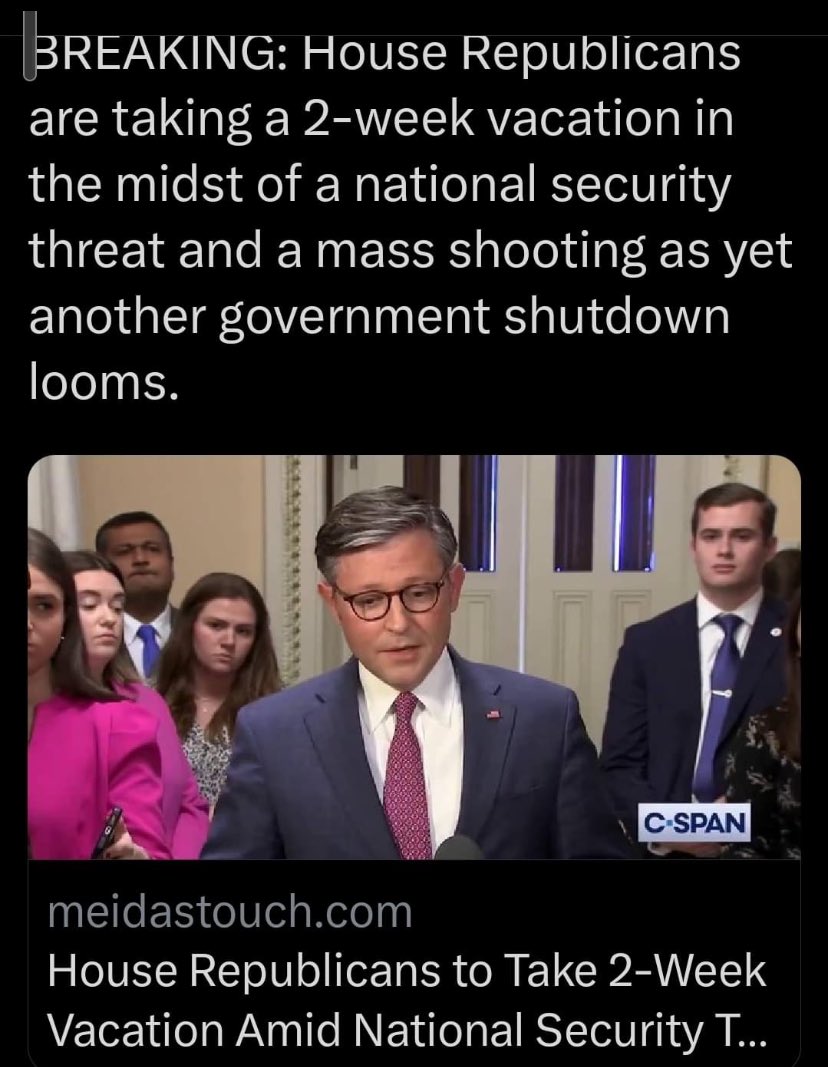 AnnieForTruth's tweet image. House Republicans have not done a damn thing for our country over the past year, and are now heading for another 2 week break. 😡 Speaker Johnson and all the crazy MAGA need to go. #GOPClownShowContinues #MAGAMike #MosesMike