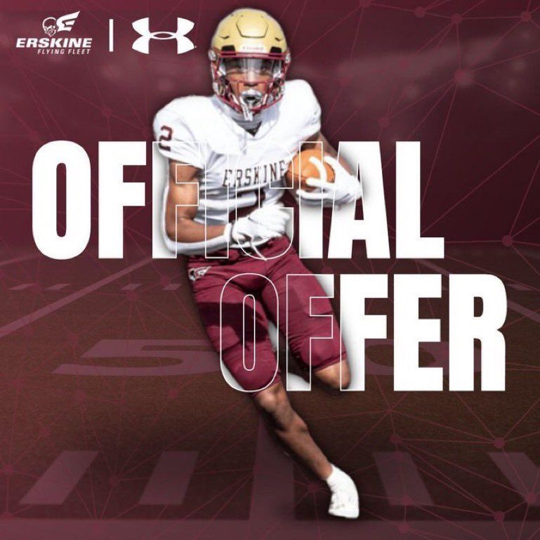Wow BLESSED to receive my first offer from Erskine!! @CoachShort2 @DbD0J0 @drewengels #AGTG