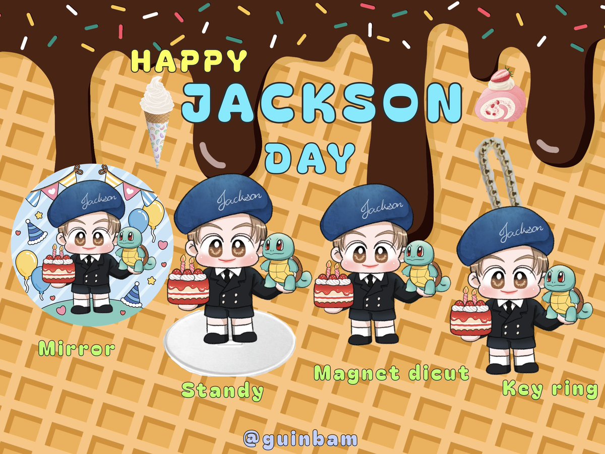 Pls RT~💚

;)~Giveaway 15 Sets ~ ;)
🎉🎂 Jackson Wang Day 🎂🎉

...1 Question...
📍Form : 27/03/2024 (22:00)
📩Shipping 59.-

#HappyBirthdayJacksonWang 
#JacksonWang 

ใครสนใจแลกทักมาได้นะคะ🫶🏻

Fanart : @ abimabima
Art design mirror : #loveu3000design