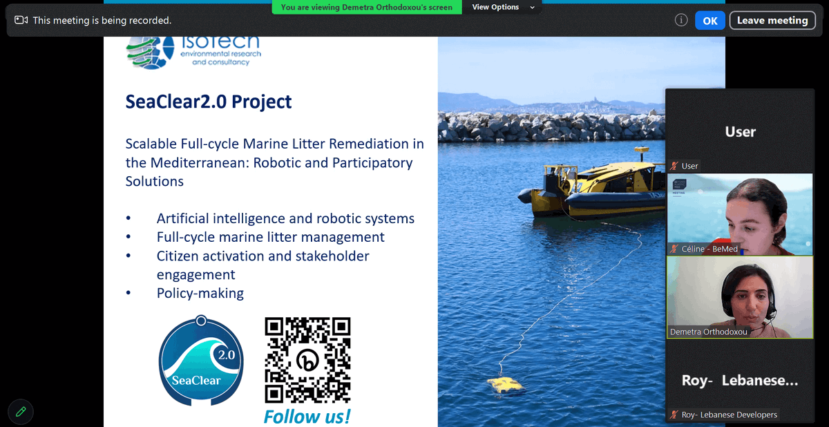 📢SeaClear2.0 project partner presents SeaClear2.0 at a @BeMed_org gathering to tackle Mediterranean pollution crisis. Click here to learn more: rb.gy/oi24ym