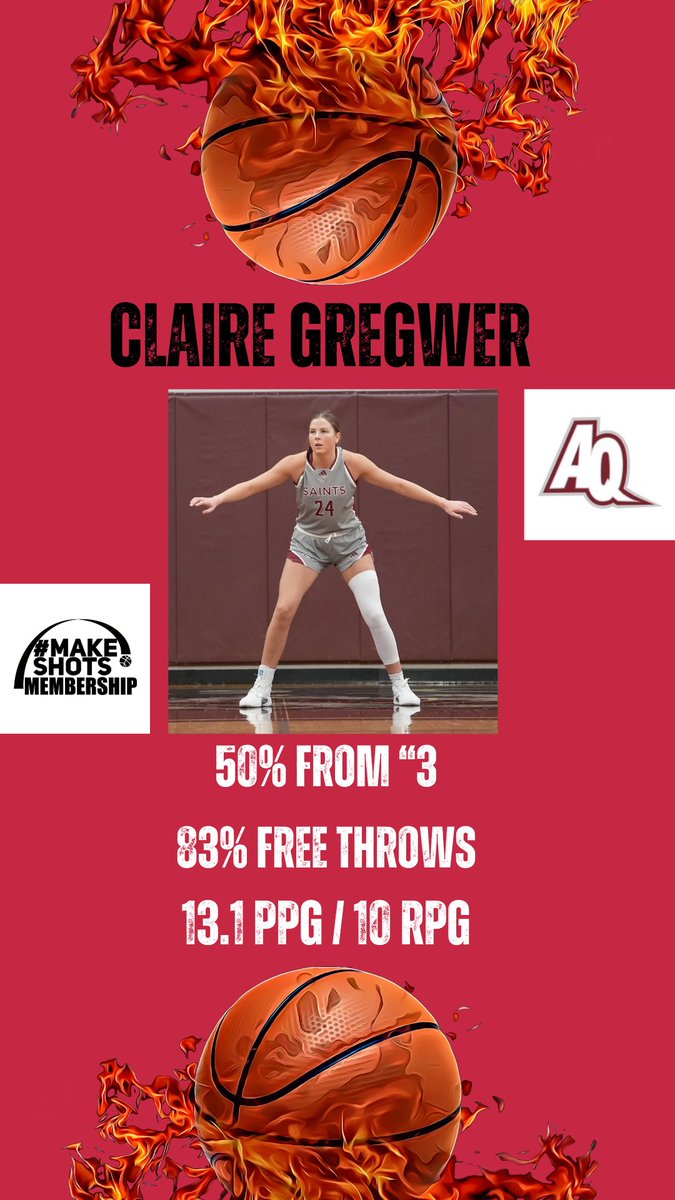 #MakeShots Membership Update Aquinas College - @GregwerClaire - Summer membership - 1st year with #MakeShots - Huge increases in points, rebounds, 3% and FT% Don’t join the #MakeShots Membership because of my words, videos, posts, or follows. Join because of her results!