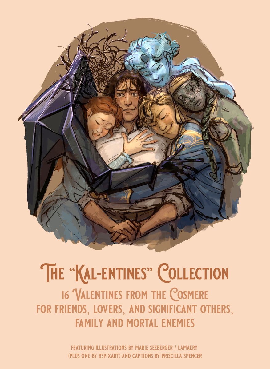 I made Cosmere Valentines, using the art of Marie Seeberger/Lamaery and rspixart! See all 16 in the 🧵 (1/5)