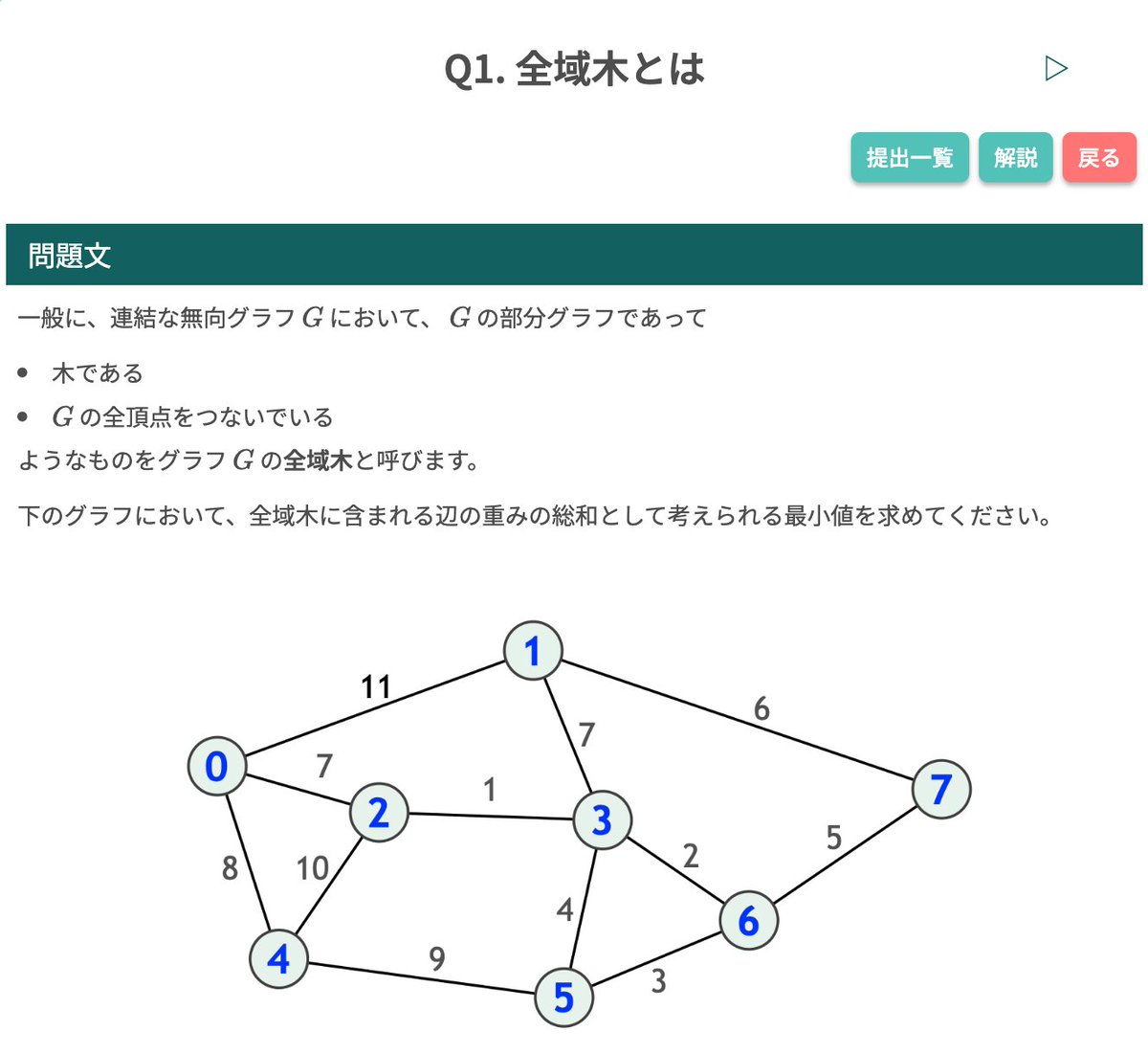 algo_method's tweet image. 【 #毎日アルゴ式 】
本日 (2/26) の問題はこちらです!
引き続き、過去に公開された「グラフアルゴリズム」の問題を取り上げます。本日からは「全域木問題」に入りましょう。まずはパズルのように手で解く問題からスタートします。
ぜひ挑戦してみてください🐢
algo-method.com/tasks/1010
#アルゴ式