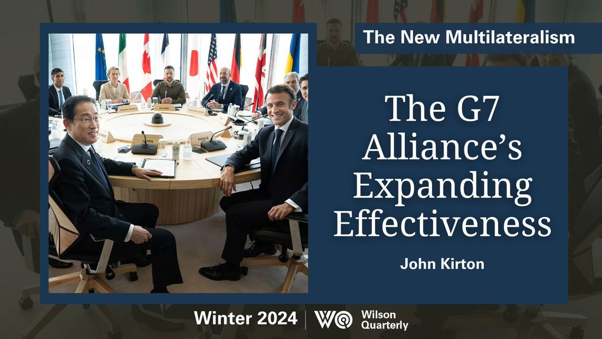 If global alliances are tankers and yachts, @JJKirton makes the case that @G7 is the swiftest tanker of them all. Out now in The New #Multilateralism buff.ly/48i1H28