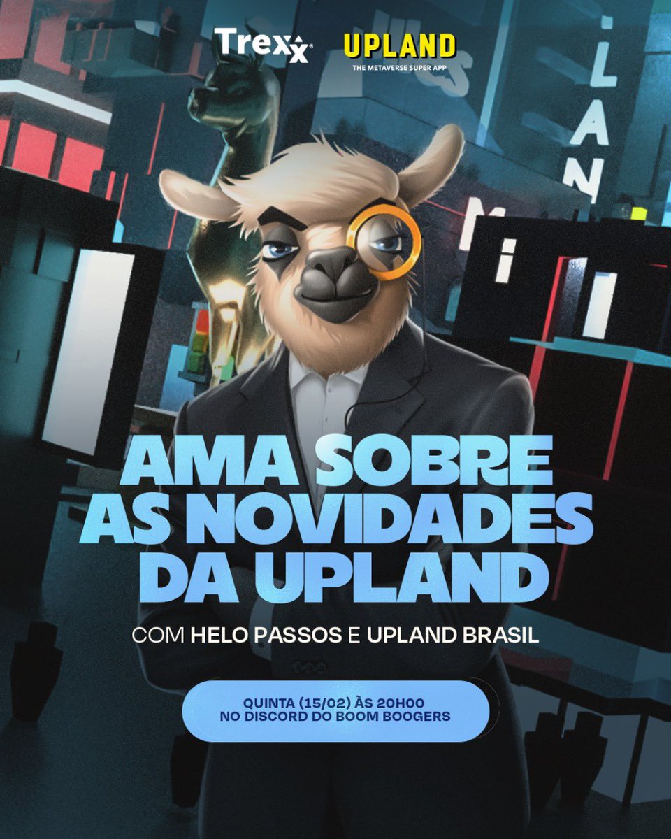 Salve Salve Treinadores! 🚀

Estamos animados para convidá-los para um bate-papo especial no Discord do <a href="/BoomBoogers/">Boom Boogers</a> , onde nossa CEO, Helo Passos , juntamente com o Mucida da <a href="/UplandBrasil/">Upland Brasil</a> e o <a href="/CelticMatheus/">Matheus Celtic</a> da <a href="/P2ECREW/">P2E CREW</a> , estarão ao vivo para falar tudo sobre <a href="/UplandMe/">Upland</a> ,