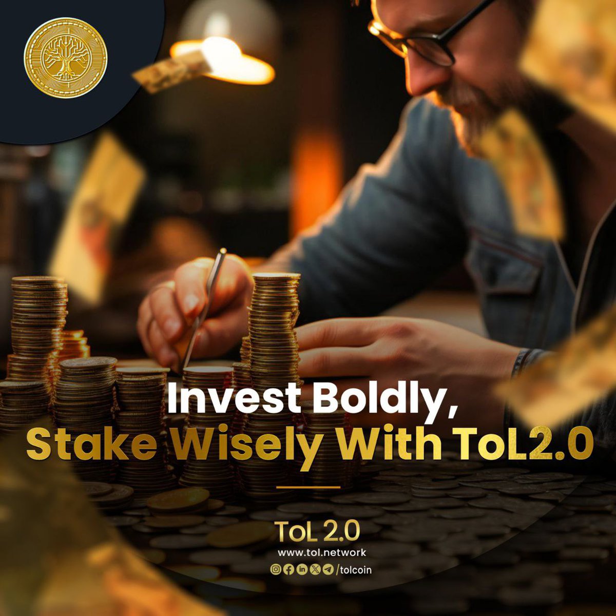 Step into a realm of bold investments and strategic stakes, where your financial horizon is reshaped with each confident move.🔥

Join us in crafting a future defined by prosperity. 
🌐tol.network

#digitalcoin #digitalcurrency #cryptocurrency #crypto #cryptoasset