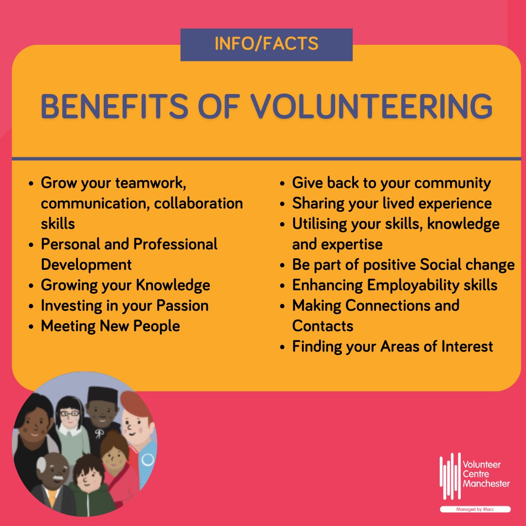 VolunteeringMcr's tweet photo. This week is @StudentVolWeek! 🎉

Student Volunteering Week is an annual event celebrating student volunteering. These posts highlight more about this week and how you can get involved! ⬇️ https://t.co/Orzm5JYbsC