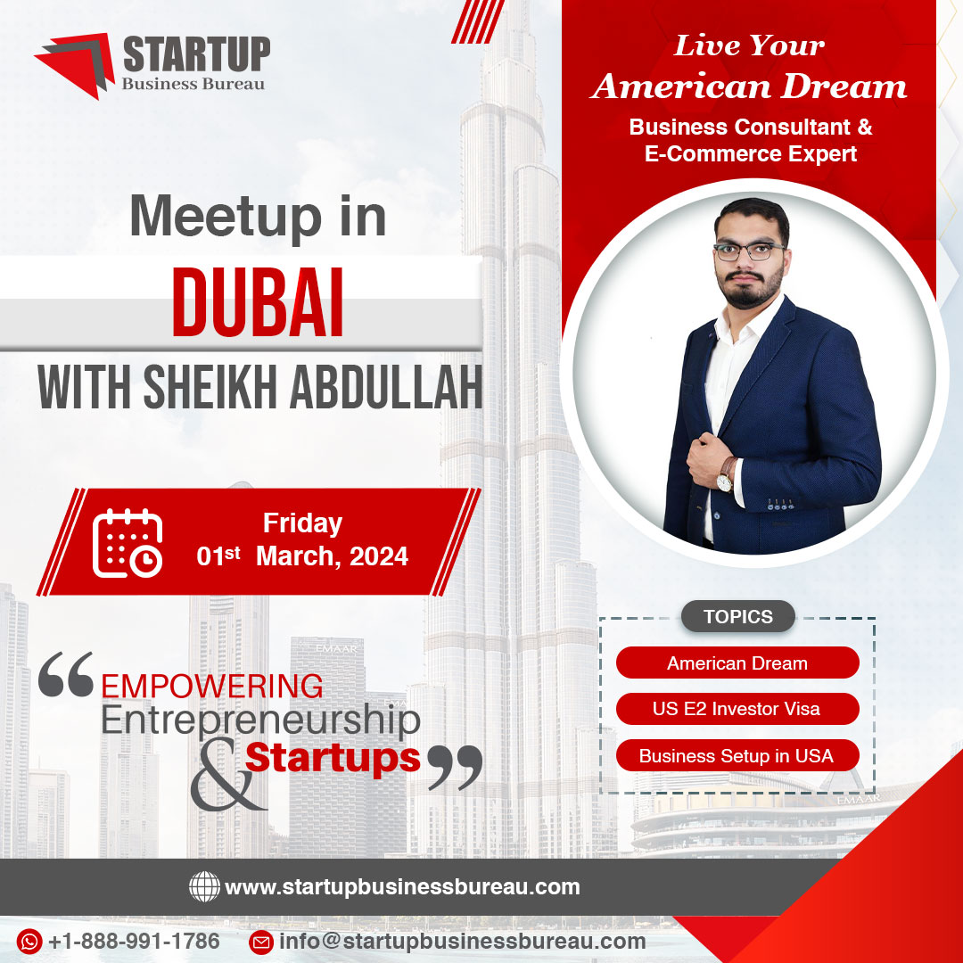 Join us for an inspiring session in Dubai with Sheikh Abdullah, the renowned Business Consultant and E-Commerce Expert! Gain valuable insights and strategic advice for your business growth

Or Book your Consultation here 🌐: form.jotform.com/240396600529457

#startupbusinessbureau