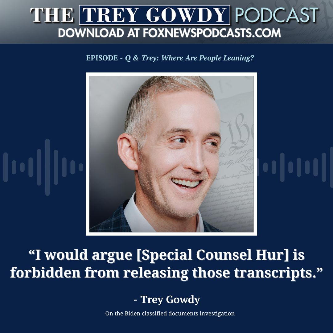 Is Special Counsel Hur required or able to release the transcripts from the Biden classified documents investigation? @Tgowdysc shares his answer! buff.ly/43GRISm