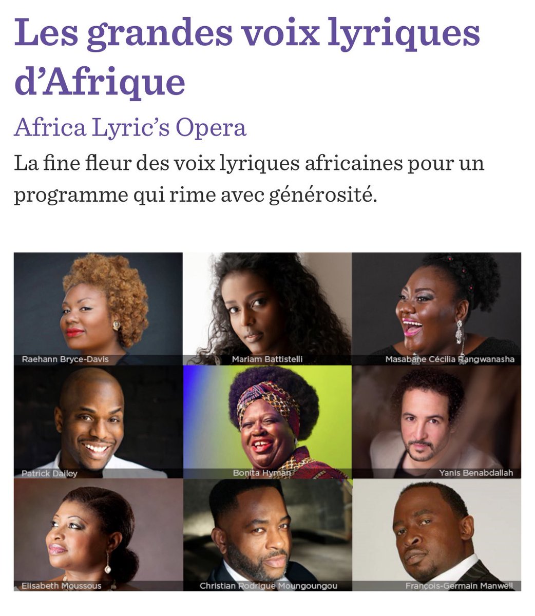 AFRICA LYRIC'S OPERA - Les Voix d'Opéra d'Afrique tweet media