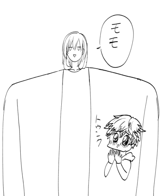 初ユキモモらくがき 
