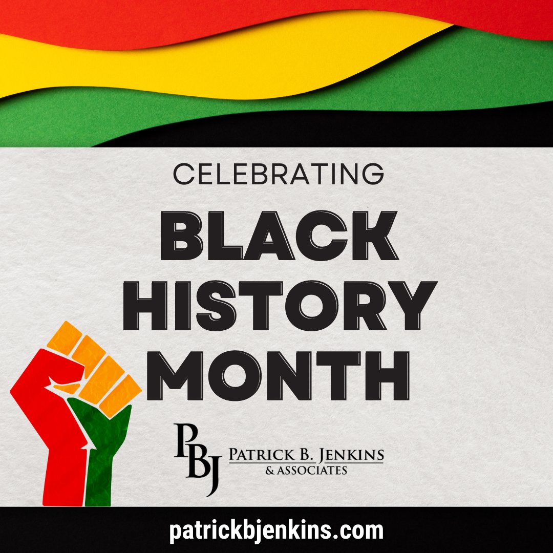 Honoring the past, present, and future as we celebrate Black History Month.

#BlackHistoryMonth #BHM #BlackHistory #InspireChange #Celebrate #PatrickBJenkins #PBJA #PatrickBJenkinsAndAssociates