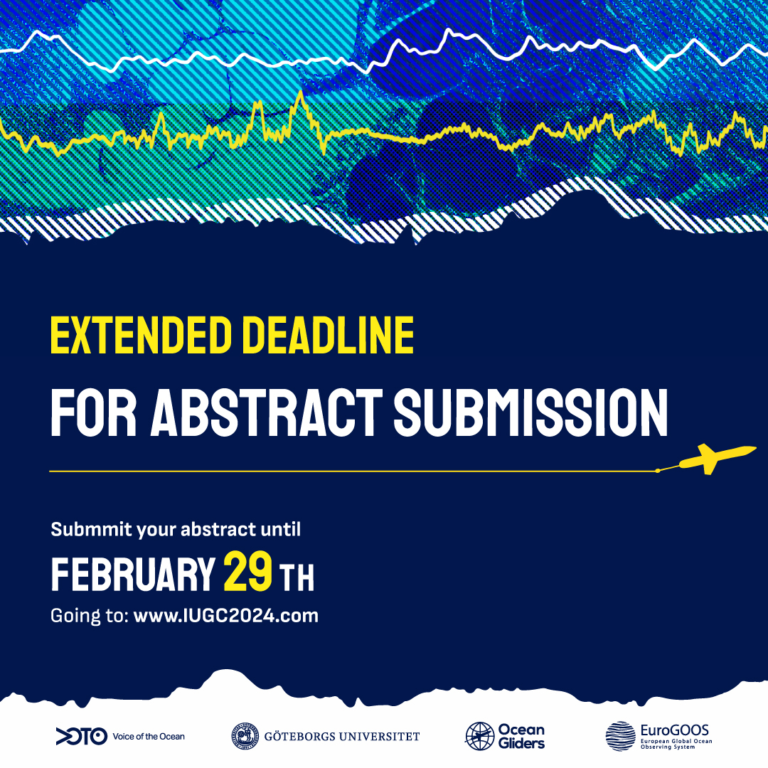 📢📢📢 Abstract Submission Deadline Extended until February 29th 📢📢📢 #IUGC2024 International Underwater Glider Conference  2024 iugc2024.com  @EuroGOOS @oceangliders @Groom2RI #EOOS @goteborgsuni @VOTO_Knowledge #OceanObserving #OcenGliders #ICTSNews @plocan