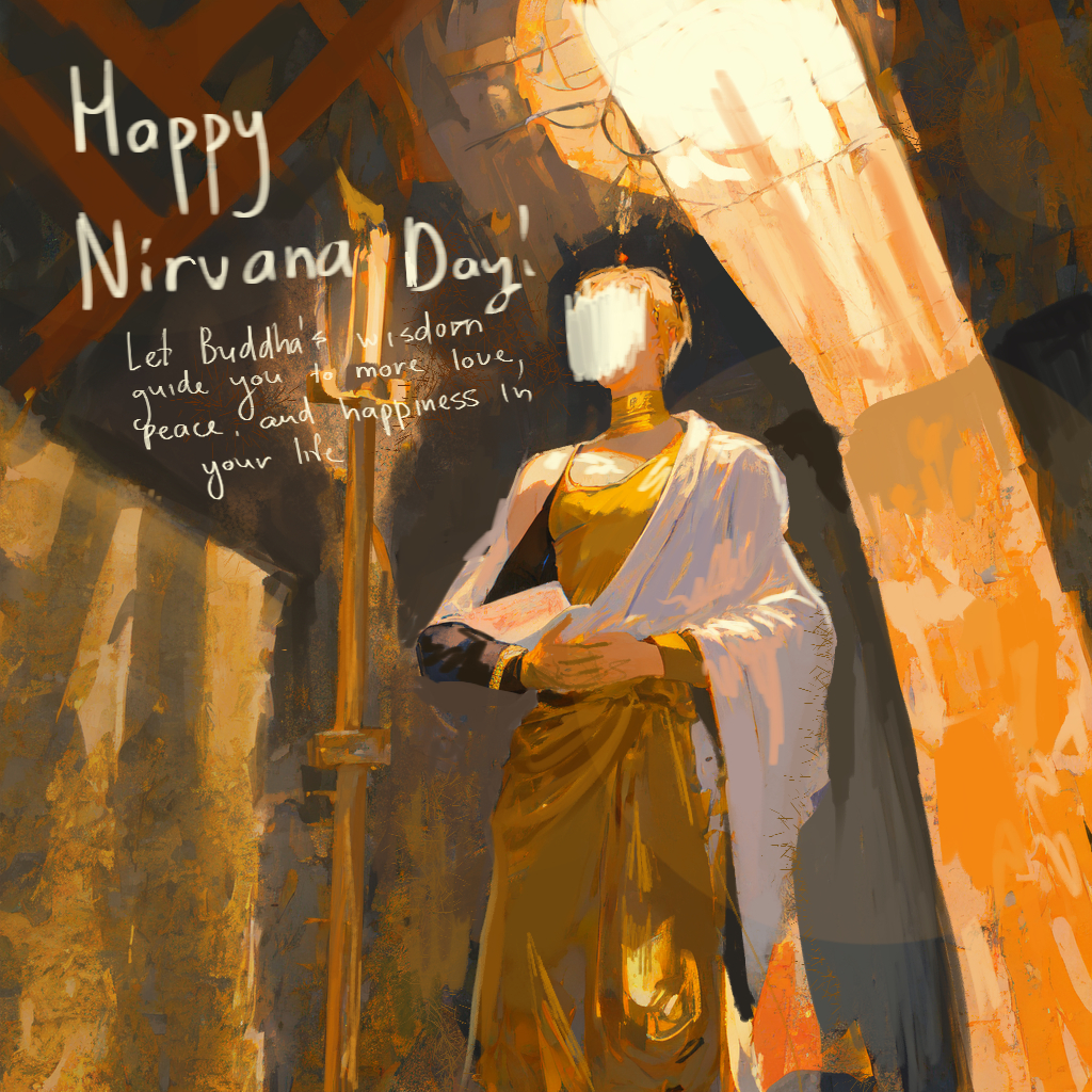 connexprogram's tweet photo. Post &amp; Caption provided by Bill Hogarth S.S. Student. Nirvana Day, also known as Parinirvana Day, is observed primarily by Mahayana Buddhists. It typically falls on February 15th. https://t.co/iVO6KcxK0T