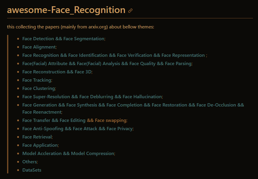 DanKornas's tweet image. 👉 AI Face Recognition

In this repo, you&apos;ll find papers about: 
🔹 Face Detection 
🔹 Recognition
🔹 Reconstruction
🔹 Tracking
🔹 Retrieval 
and much more.

🔗 github.com/ChanChiChoi/aw…