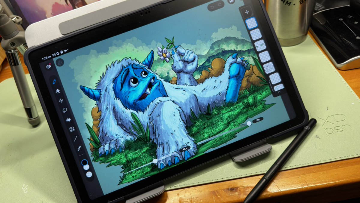 MichaelClarida's tweet photo. Keeping the dream alive with Freddy the Yeti! #drawing #art #illustlation #designer #characterdesign https://t.co/sO3E1wO4pO