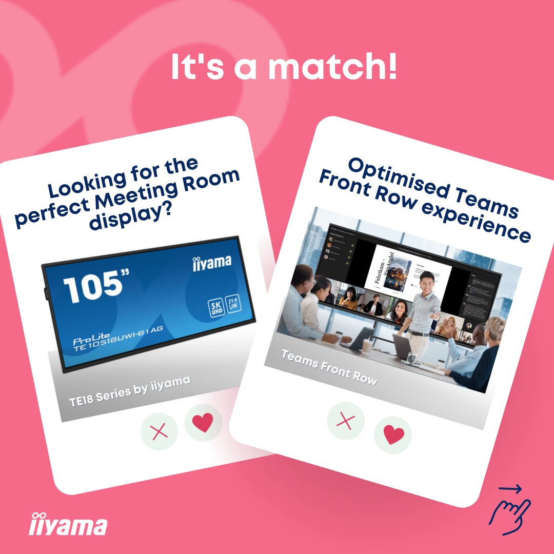 Some matches are made in heaven, and some at iiyama!
This #ValentinesDay, #iiyama is playing matchmaker with our stunning screens and their perfect soulmates. Whether it's a greener choice or the ideal digital signage partner, find your perfect monitor #withiiyama