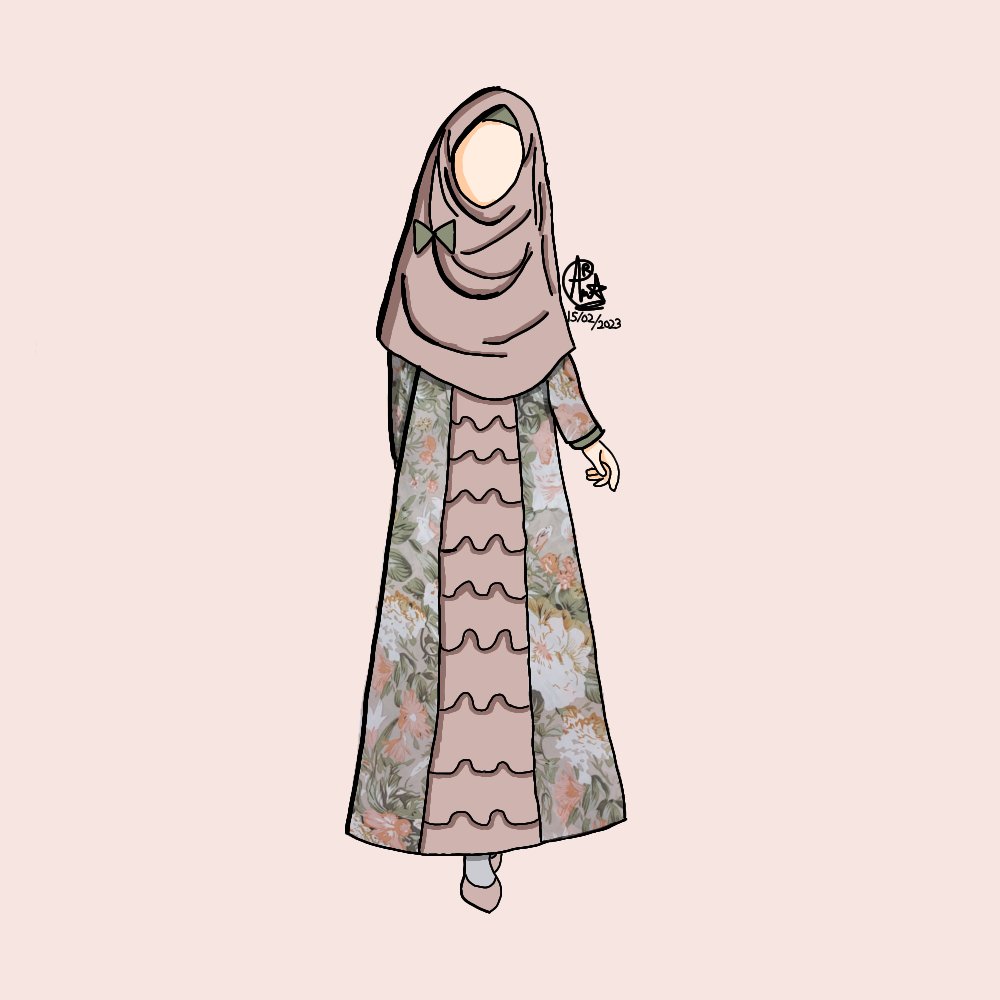 Saw this cute flower pattern cloth at fabric store and I need to design a dress for hijabi modest fashion design using it
#ibispaintx #fashiondesign #modestfashiondesign #modestfashion #hijabifashion #facelessart #facelessartist #digitalart #artidn #dDD #ADR_ART @CmsnArtist_Id