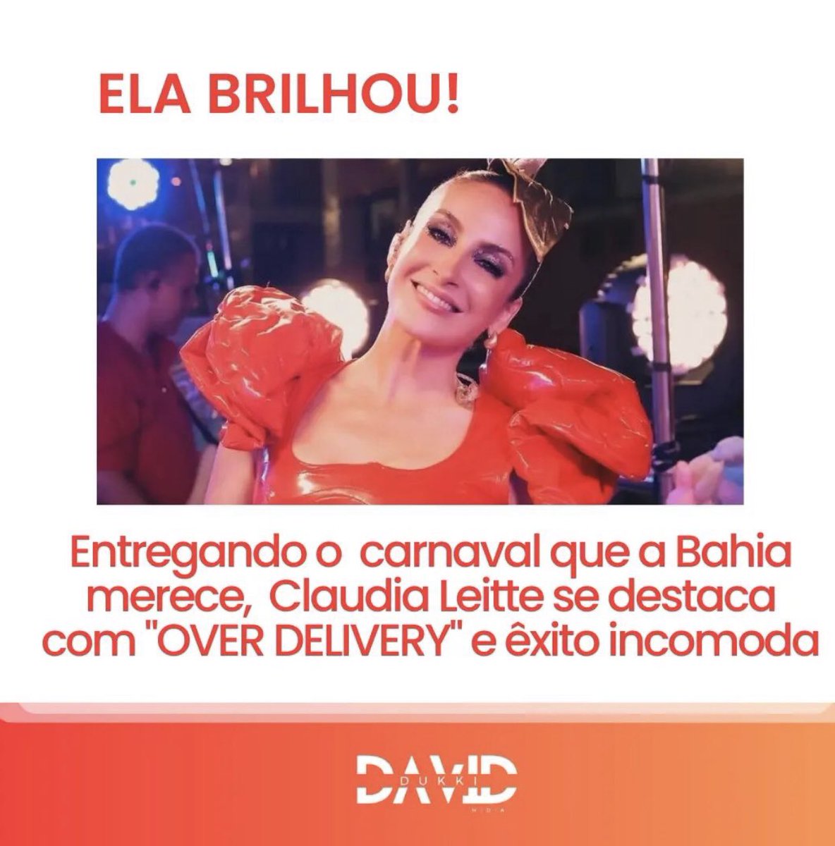 ApoioClaudiaL's tweet photo. ELA BRILHOU! O carnaval de 2024 foi apoteótico para a cantora Claudia Leitte em todos os sentidos. Que belo texto 👑👏🏻 https://t.co/IBoyr2icd1