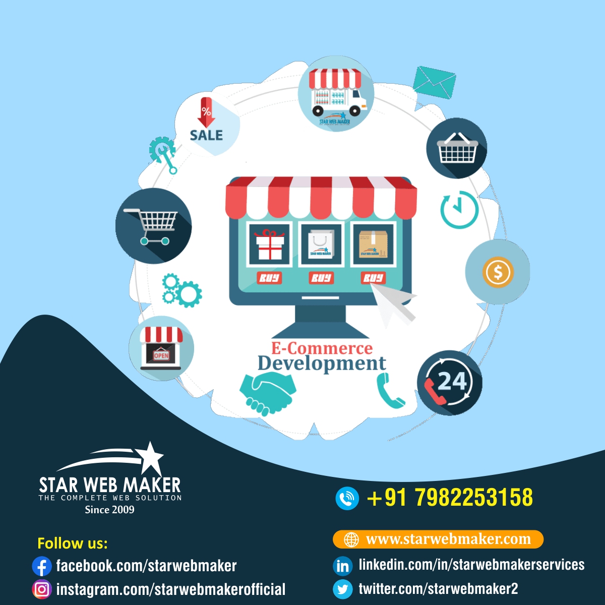 StarWebMaker2's tweet image. #Ecommerce_development is the backbone of online retail, enabling businesses to showcase their products or services, engage customers, and facilitate seamless transactions.
starwebmaker.com/E-Commerce.html
#ecommerce_development_company #ecommerce_development_services #EcommerceSuccess