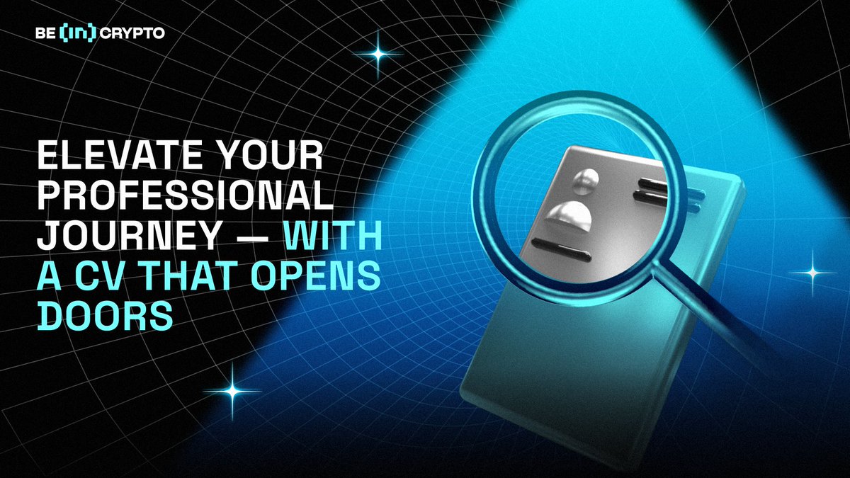beincrypto's tweet photo. π Ready to Open New Doors? Elevate Your CV Today!
Our CV review service is designed to highlight your strengths and propel your career forward. Make a lasting impression in the job market.
β¨ Begin your transformation: https://t.co/tRRV50Hkdp
#web3jobs #CVReview #CVSuccess https://t.co/mh9I4JD4ml