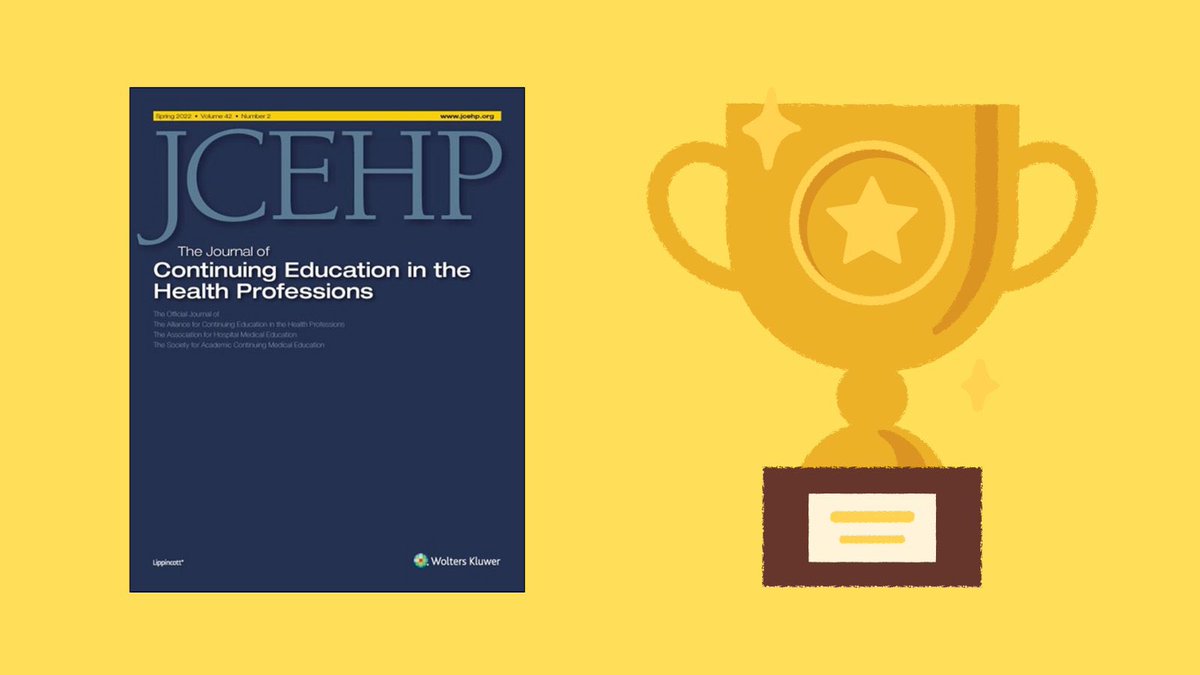 The 2022 Paul Mazmanian Award for Excellence in Research goes to Dr. Mukhalalati’s article 'Assessment of Educational Needs and Design of a Preceptor Development Program for Health Professional Education Programs in Qatar.' Read now: journals.lww.com/jcehp/fulltext… #CPD #MedEd #SACME2024