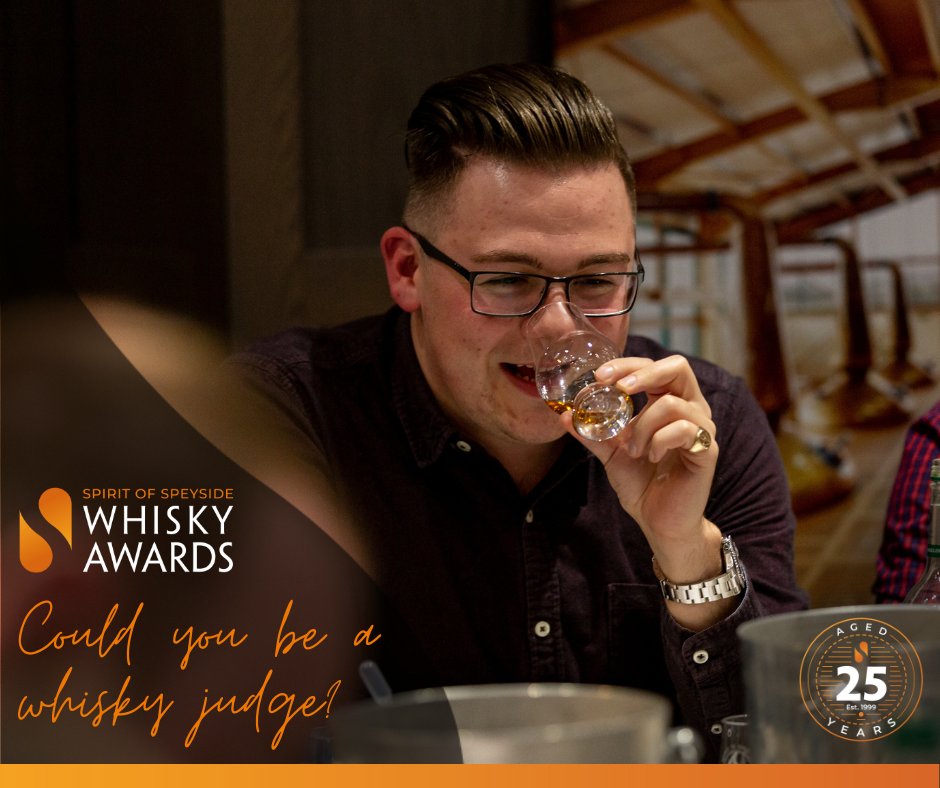 Don't miss your chance to be a judge in the Spirit of Speyside Whisky Awards at @ElginGolfClub on Fri 16th Feb, 7.30pm. Tickets - £25, includes complimentary glass and 8 x 10ml drams. Booking essential, call @ElginGolfClub office on 01343 542338. #dram24 #whiskyawards #sos25