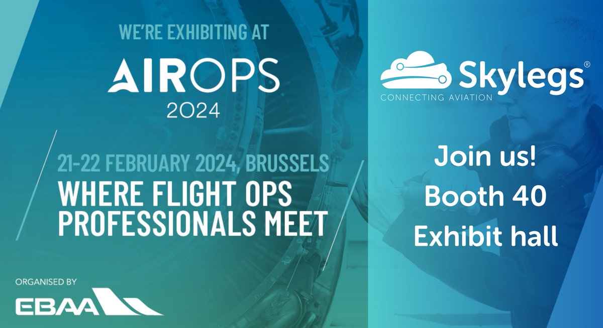 Come and meet us at Air Ops 2024! Let's catch up and we can also show you our complete aviation management software.