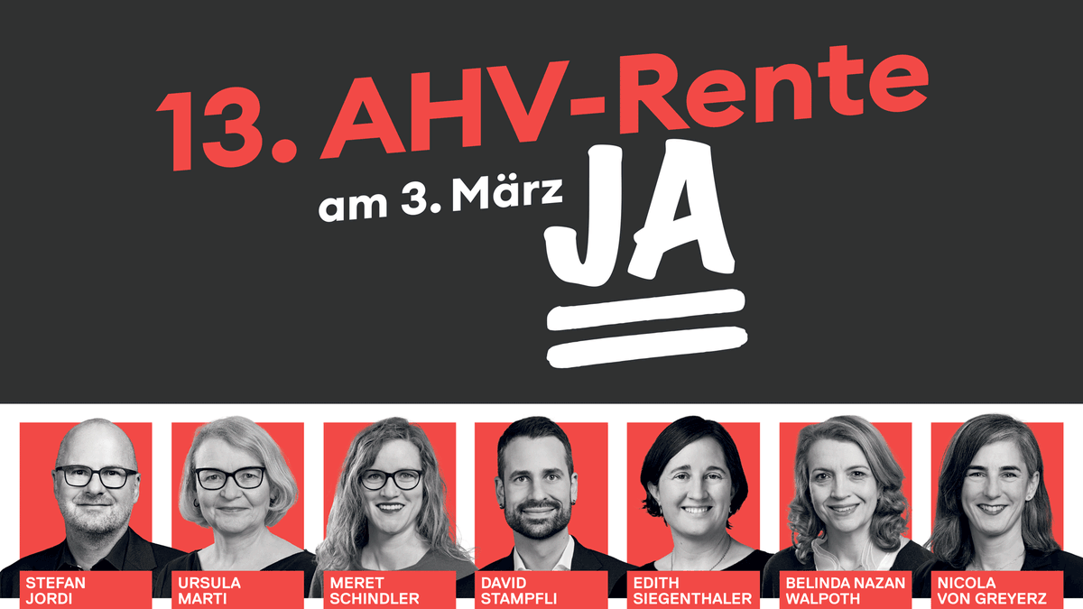 Wir sagen alle Ja zu #AHVx13!