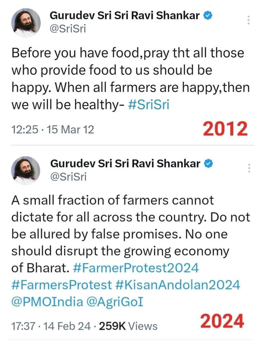 vinodchan's tweet photo. @SriSri @PMOIndia @AgriGoI https://t.co/2j12jmOulU
