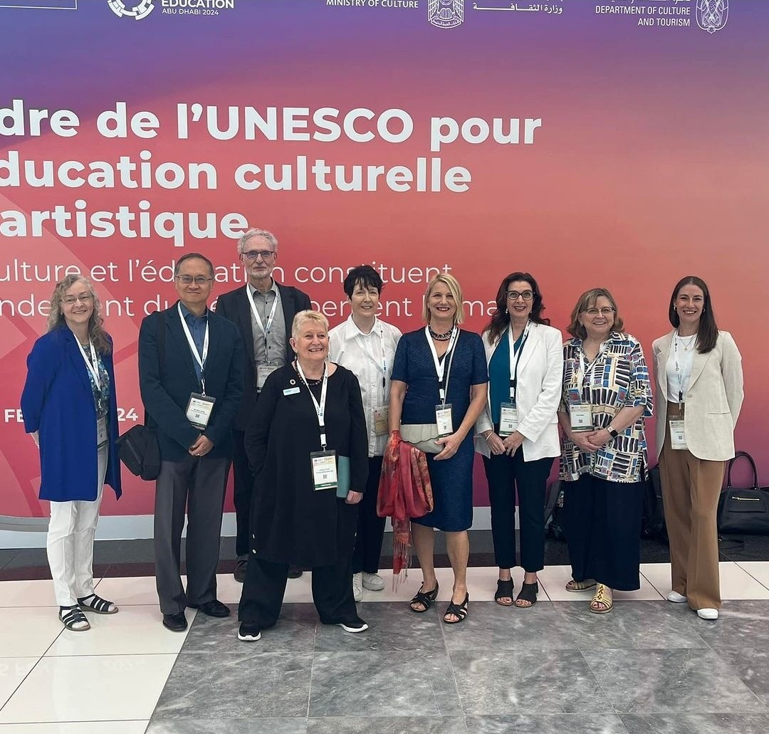 With colleagues from @InSEAOfficial and @WAAE_ArtsEd at the UNESCO World Conference on Culture & Arts Education, working on issues related to #ArtEducation in Abu Dhabi this week. #CultureEducation @UBCEducation #UNESCO