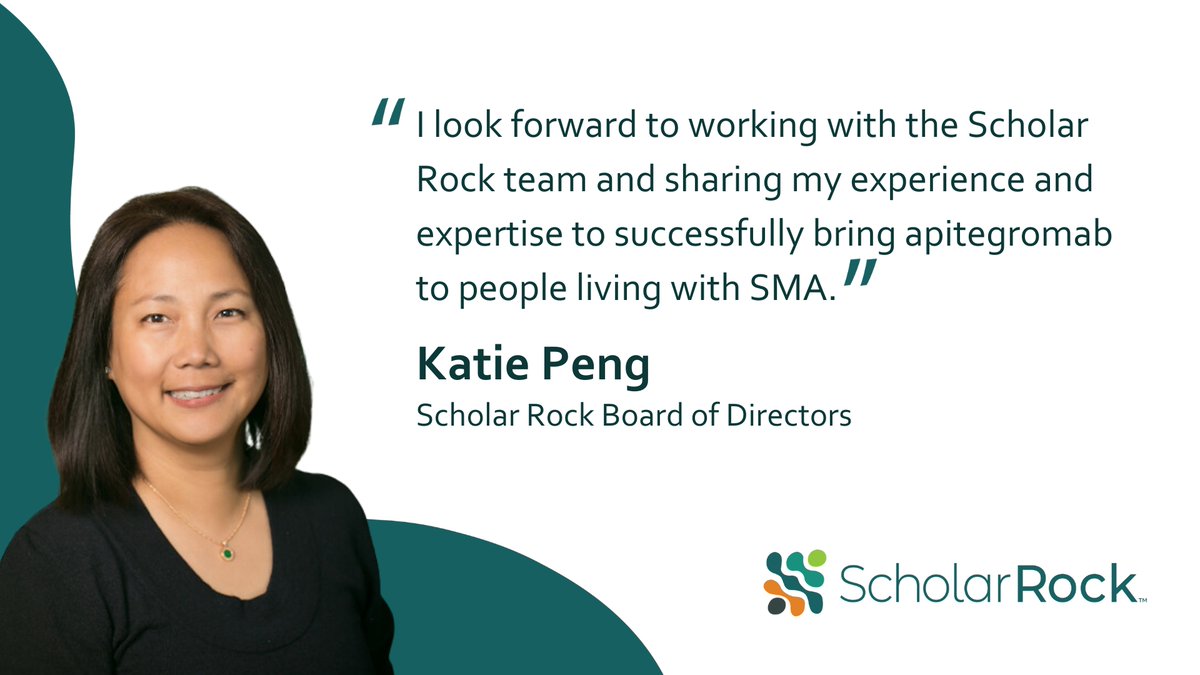 We’re excited to announce the addition of Katie Peng to our Board of Directors. Katie brings deep commercial expertise in neurology and rare diseases, including SMA from her experience launching Evrysdi while at Genentech. Learn more: bit.ly/3SJf9WO