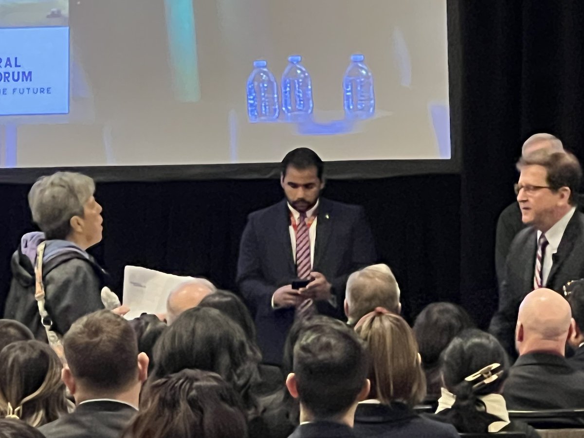 Protester interrupts Vilsack keynote address at USDA Ag Outlook Forum