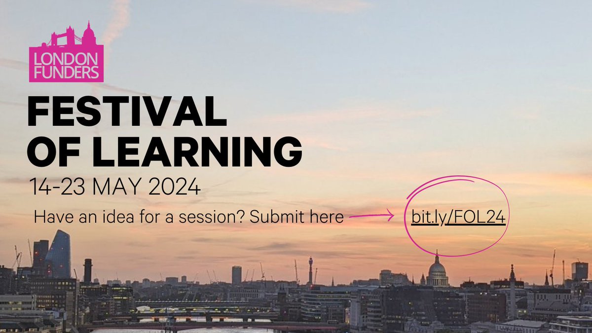 Between 14 &amp; 23 May 2024, we are bringing back our annual Festival of Learning🙌

We’re keen to bring inspiration and learning from across all sectors – we want to hear from funders, friends, change-makers &amp; communities. If you have an idea for a session, check out our submission