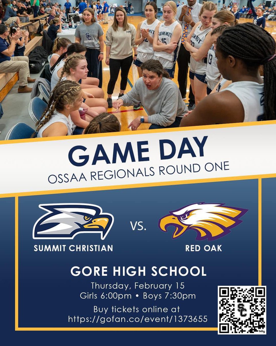 Summit Christian Lady's Basketball (@summit_lady) on Twitter photo Regionals Today!
@ π in Gore, OK
History Continues & will be changedβ¦
AO1
Go to WπRK!
<a href="/garnatz_trinity/">Trinity Garnatz</a>
<a href="/_valeriahill/">Valeria Hill</a>
<a href="/EmilySloat09/">Emily Sloat</a>
<a href="/katey_stemple/">Katey Stemple</a> Regionals Today!
@ π in Gore, OK
History Continues & will be changedβ¦
AO1
Go to WπRK!
<a href="/garnatz_trinity/">Trinity Garnatz</a>
<a href="/_valeriahill/">Valeria Hill</a>
<a href="/EmilySloat09/">Emily Sloat</a>
<a href="/katey_stemple/">Katey Stemple</a>