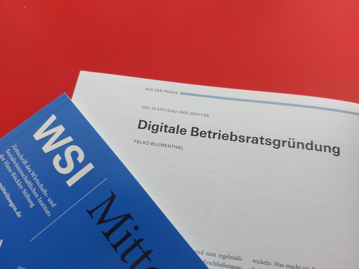 falkoblumenthal's tweet image. Old school x New school: Betriebsräte Gründen in digitalen Kulturen. Freu mich sehr über die Aufnahme meines Textes bei den WSI-Mitteilungen.