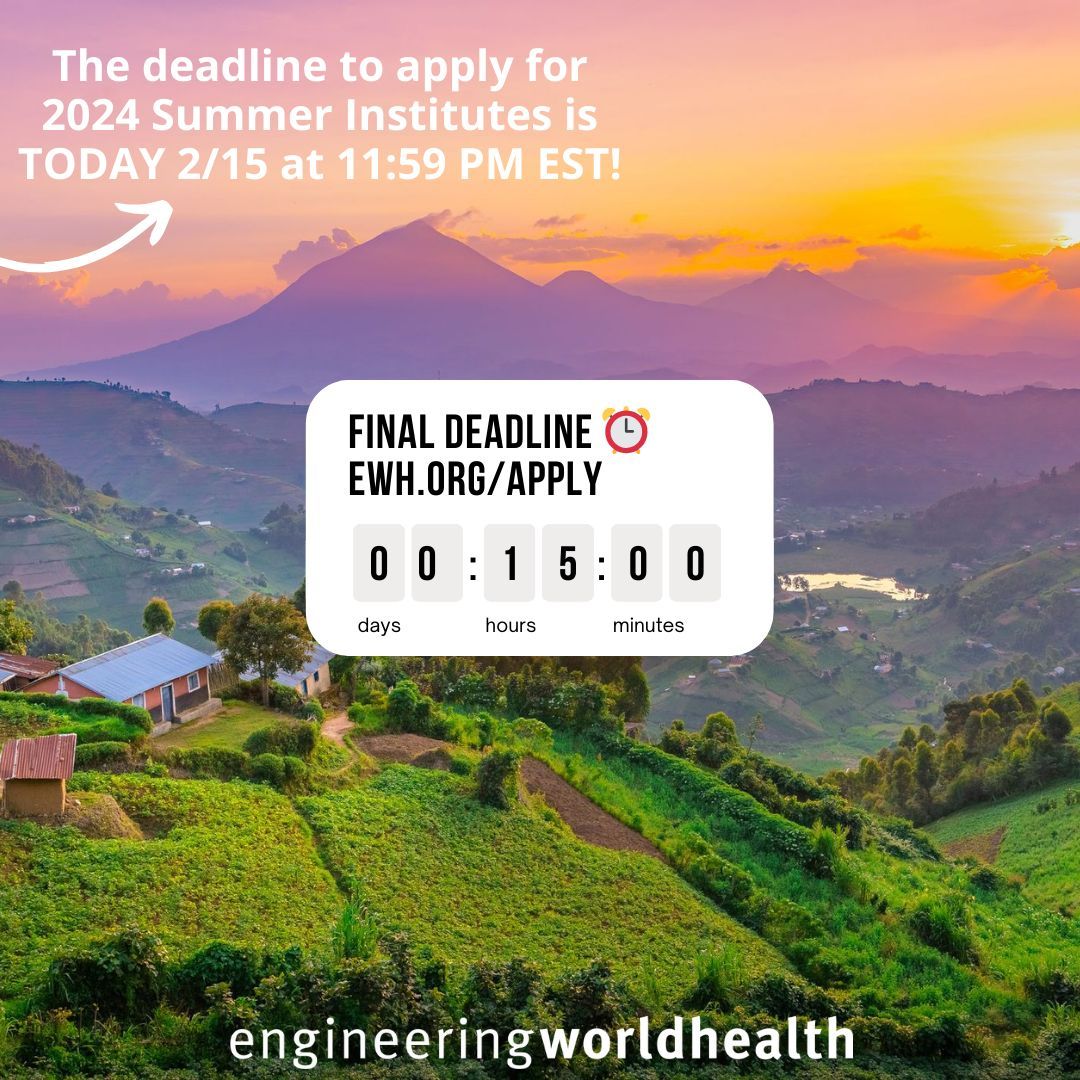 📢 The deadline to apply for 2024 Summer Institutes is TODAY, Feb. 15 at 11:59 EST! 

➡️ Complete your application now at buff.ly/3jTQT6S
