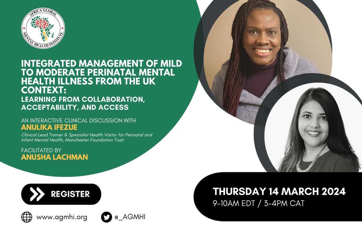 We are excited to announce a new clinical case presentation series!

Join us for an interactive webinar on perinatal mental health from the perspective of UK-based <a href="/Anulika37559496/">Anulika</a> and facilitated by <a href="/AnushCT/">Anusha</a>.

Register: bostonmedicalcenter.zoom.us/meeting/regist…