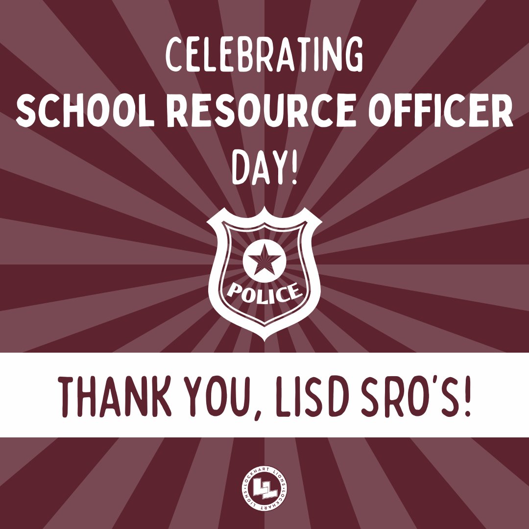 It's School Resource Officer Appreciation Day! 

Thank you to the officers and constables who serve our students, staff and families at each LISD campus. Our schools and our communities are safer because of you. #LockHeart4People