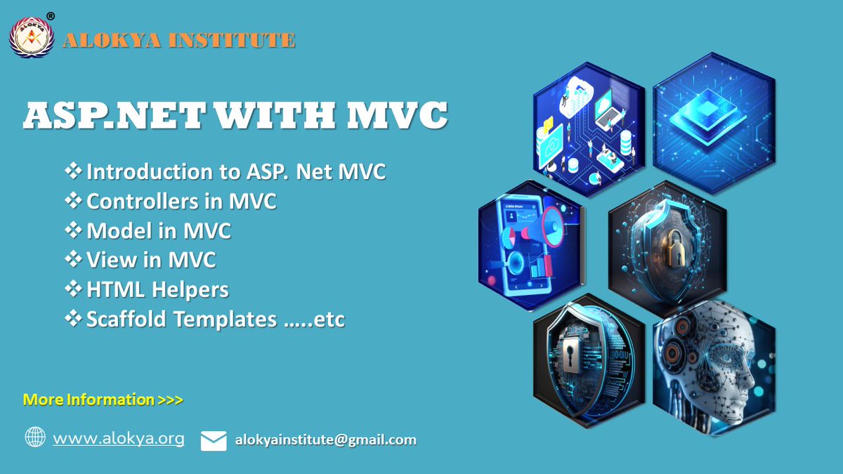 alokyainstitute's tweet image. &quot;Unlock the power of ASP.NET with MVC 6! 🚀 Elevate your development skills and build dynamic web applications with cutting-edge technology. Join our institute and embark on a journey of innovation and excellence. #ASPNET #MVC6 #WebDevelopment #CodeMasters 💻✨&quot;